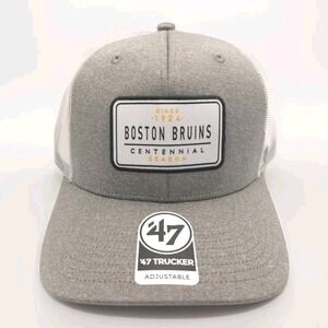 Boston Bruins‎ '47 Centennial Harrington Gray Snapback Hat Cap